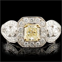 18K Gold 1.51ctw Fancy Diamond Ring