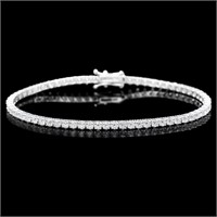 ^18k White Gold 5.00ct Diamond Bracelet