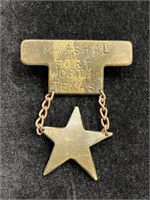 Vintage Fort Worth Texas Marshal Lapel Pin