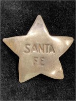 Vintage 5 Point Santa Fe Railroad Pin