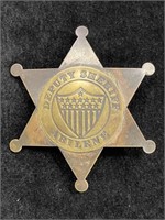 Vintage Copper & Brass 6 Point Deputy Sheriff Badg