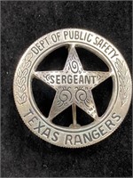 1990's DPS Texas Rangers Sergeant Badge