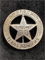 1990's DPS Texas Rangers Sergeant Badge