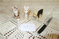 LOT OF 3 WOODEN HAND-CARVED MINI ANIMALS