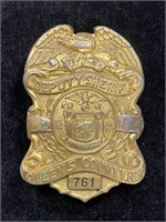 1913 Deputy Sheriff Badge Queens County N.Y. 761