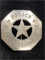 Antique Texas Mexican Railway Police Badge