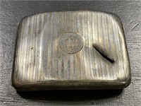 Engraved Cigarette Case w/ Knife Hole & WWII Briti