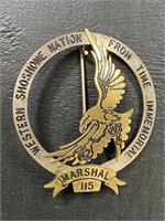 Vintage Western Shoshone Nation Marshal Badge