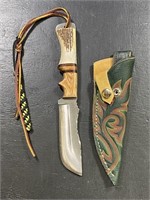 Fixed Blade Stag Knife