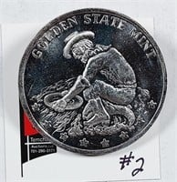 Golden State Mint  1 troy oz .999 silver round