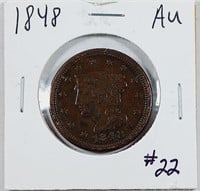 1848  Large Cent   AU