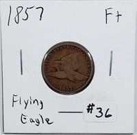 1857  Flying Eagle Cent   F+