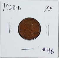 1928-D  Lincoln Cent   XF