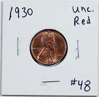 1930  Lincoln Cent   Unc Red