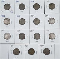 Lot of 15 different  Liberty Nickels