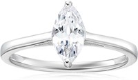 Decadence sterling Silver Rhodium 5x10mm Marquise