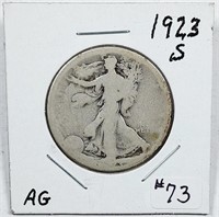 1923-S  Walking Liberty Half Dollar   AG