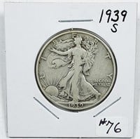 1939-S  Walking Liberty Half Dollar   F
