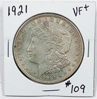 1921  Morgan Dollar   VF+