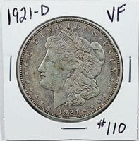 1921-D  Morgan Dollar   VF