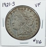 1921-S  Morgan Dollar   VF