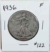 1936  Walking Liberty Half Dollar   F