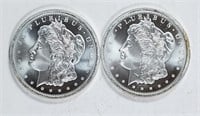 2  Golden State Mint  1 troy oz .999 silver rounds