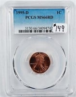 1995-D  Lincoln Cent   PCGS MS-66 RD