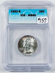 1952-S  Washington Quarter   ICG MS-66