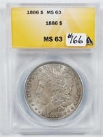 1886  Morgan Dollar   ANACS MS-63