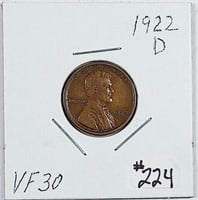 1922-D  Lincoln Cent   VF-30