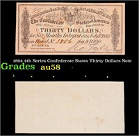1864 4th Series Confederate States Thirty Dollars