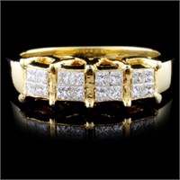 18K Yellow Gold 0.62ctw Diamond Ring