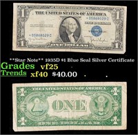 **Star Note** 1935D $1 Blue Seal Silver Certificat