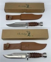 (2) Elk Ridge Fixed Blde Bowie Hunting / Fighting