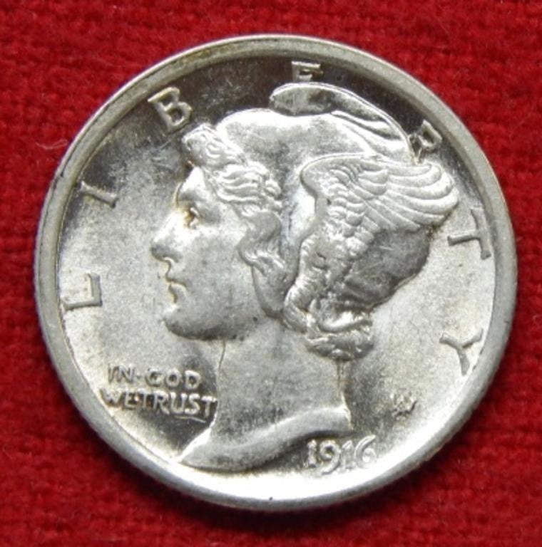 1916 Mercury Silver Dime