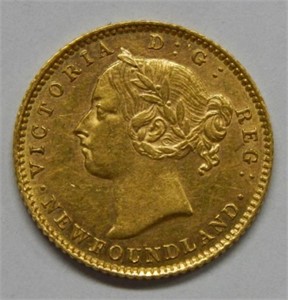 1882 Newfoundland $2 Gold Coin
