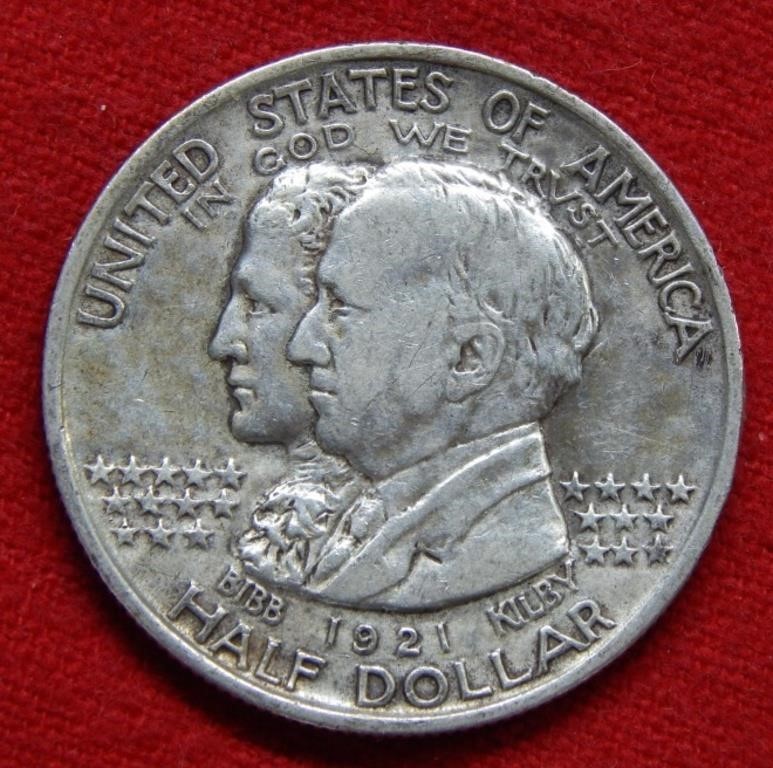 1921 Alabama Silver Commemorative Half Dollar