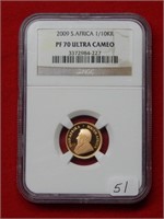 2009 South Africa 1/10 Krugerrand Gold NGC PF70