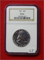 1961 Franklin Silver Half Dollar NGC PF67