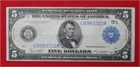 1914 $5 Federal Reserve Note Large Size