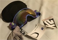 K2 Pink & Blue Zeiss Snowboard Goggles W/Extras