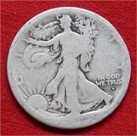 1916 D OBV Walking Liberty Silver Half Dollar