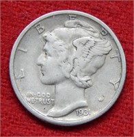1931 S Mercury Silver Dime