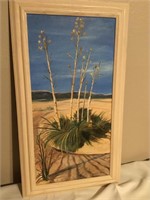 Acrylic Southwest Flowering Yucca Plant Painting
