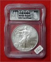 2009 American Eagle ICG MS69 1 Ounce Silver