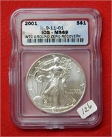 2001 American Eagle ICG MS69 1 Ounce Silver