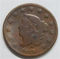 1829 Large Cent  -- Rotated Die