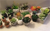 Large Lot Of Mixed Indoor Realistic Succulents