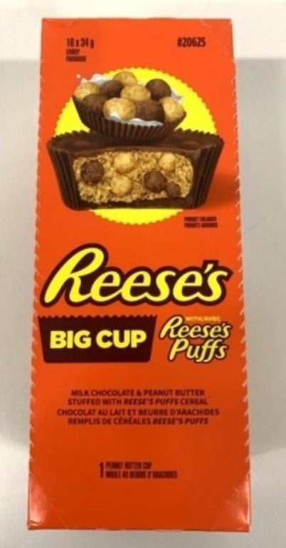 16x34g Reese's Big Cups w/Reese's Puffs